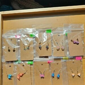 Colorful Butterfly Kids Earrings Set